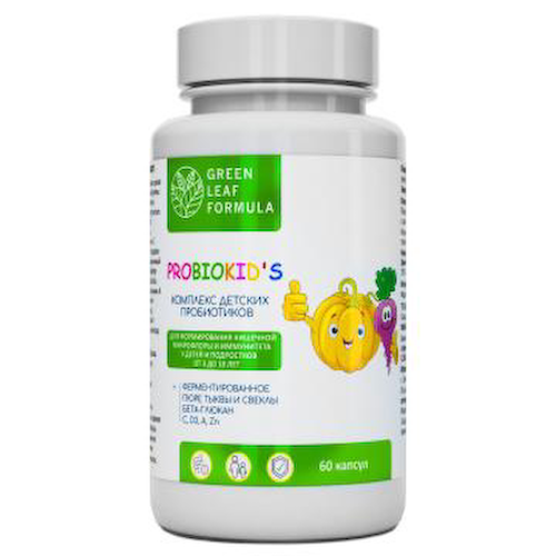 Green Leaf Formula, PROBIOKID'S (комплекс детских пробиотиков), капсулы, 60 шт. #1