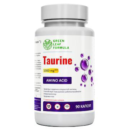 Green Leaf Formula, Таурин, капсулы, 90 шт. #1