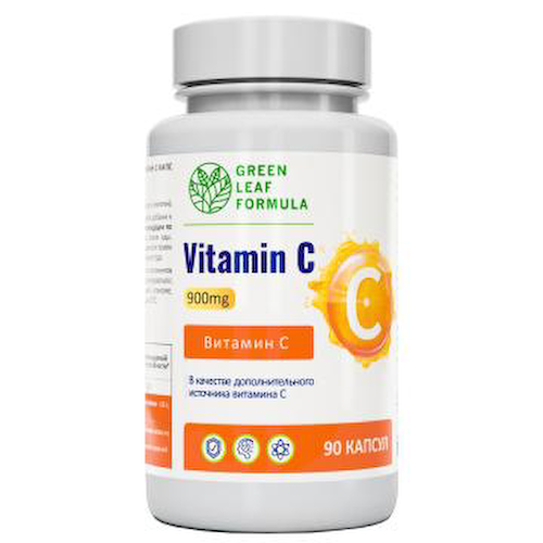 Green Leaf Formula, Витамин С (аскорбат кальция), капсулы, 90 шт. #1