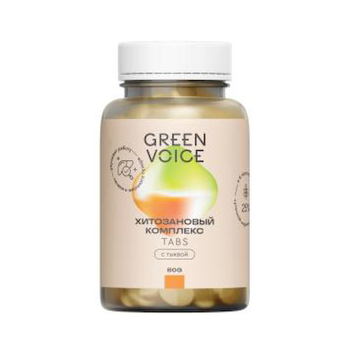 Green voice, Хитозановый комплекс «Tabs» c тыквой, пастилки, 80 шт. #1