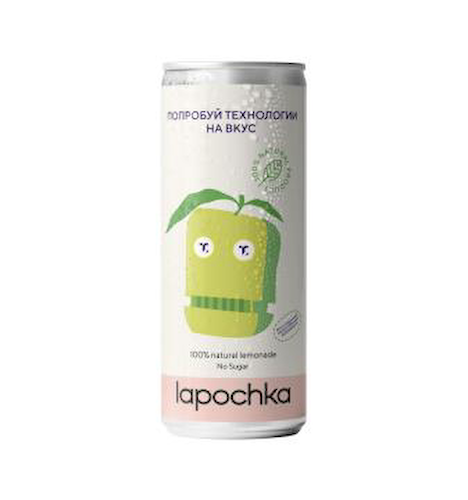 Lapochka, Напиток безалкогольный среднегазированный «Лапочка Лимонад» (вкус, созданный ИИ), жидкость, 330 мл #1