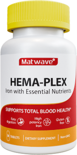 Matwave, Hema-Plex, витаминный комплекс с железом, таблетки, 30 шт. #1