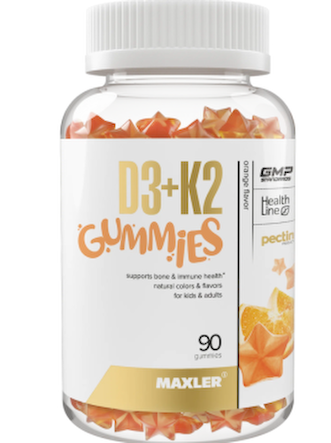 Maxler, D3+K2 со вкусом апельсина, жевательные таблетки, 90 шт. #1