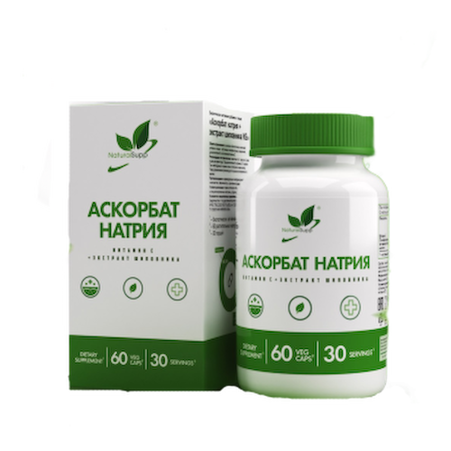 NaturalSupp, Аскорбат натрия + экстракт шиповника, капсулы, 60 шт. #1