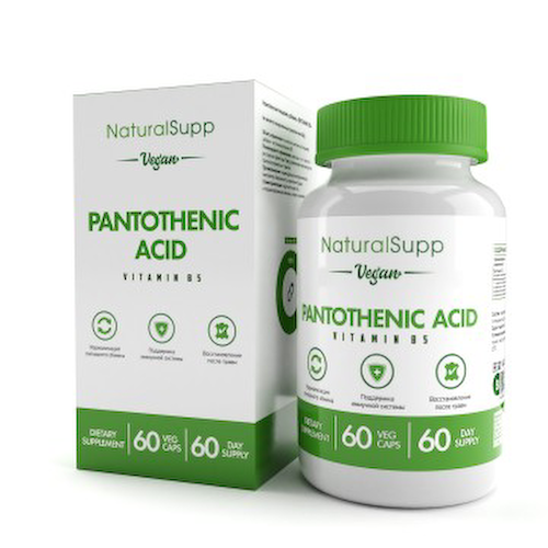 NaturalSupp, Витамин B5 (Пантотеновая кислота), капсулы, 60 шт. #1
