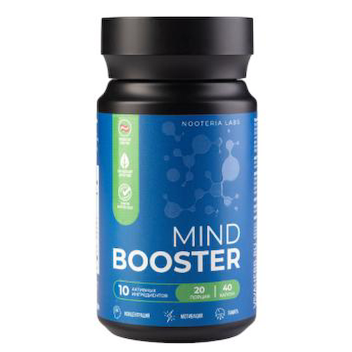 Nooteria Labs, MindBooster (ноотропный комплекс), капсулы, 40 шт. #1