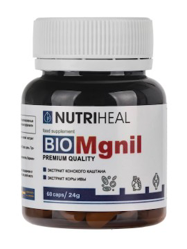 NUTRIHEAL, БиоМагнил (венотонизирующий комплекс с цитратом магния), растительные капсулы, 60 шт. #1