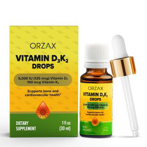 ORZAX, Витамин D3 (5000 МЕ) + К2 (МК-7), жидкость, 30 мл #1
