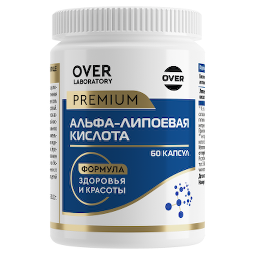 OVER LABORATORY, Альфа-липоевая кислота, капсулы, 60 шт. #1