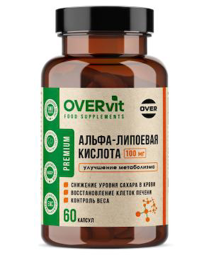 OVERVit, Альфа-липоевая кислота, капсулы, 60 шт. #1