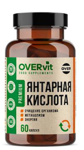 OVERVit, Янтарная кислота, капсулы, 60 шт. #1