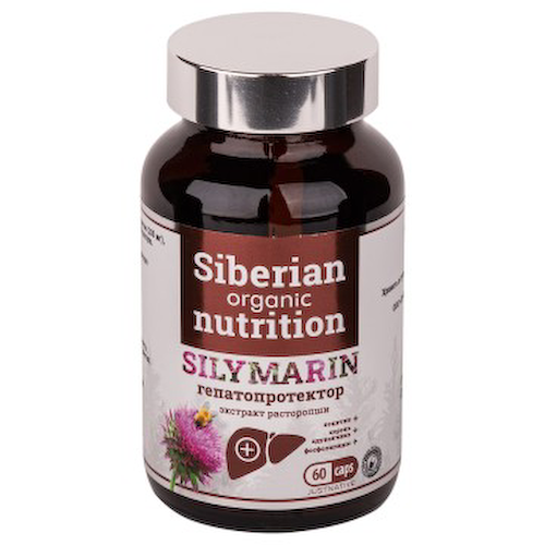 Siberian organic nutrition, Silymarin (экстракт расторопши), капсулы, 60 шт. #1