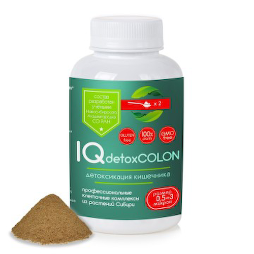 Сиб-Крук, IQ detoxCOLON, Клеточный комплекс для детоксикации кишечника, пудра, 100 г #1