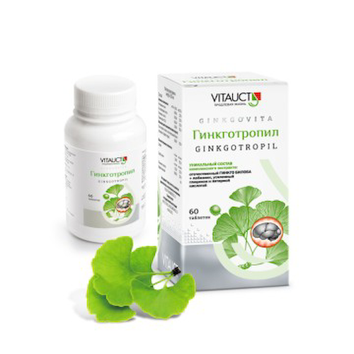 Vitauct, Гинкготропил (работа мозга), таблетки, 60 шт. #1