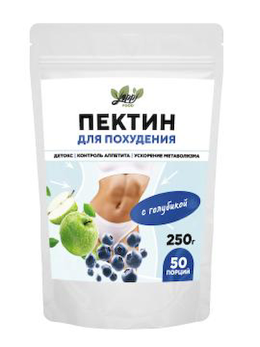 Yappi, Яблочный пектин для похудения, с голубикой, порошок, 250 г #1