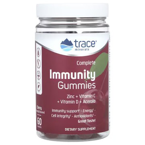 Trace Minerals, Complete Immunity, со вкусом вишни, жевательные таблетки, 60 шт. #1
