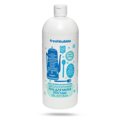 FRESHBUBBLE, Гель для мытья посуды без аромата, жидкость, 1000 мл #1