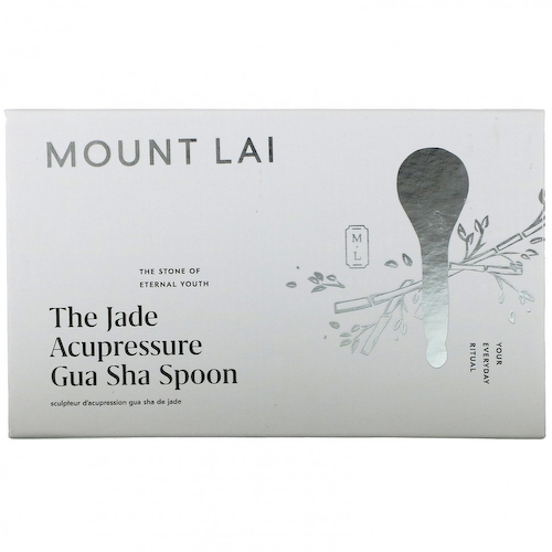 Mount Lai, Ложка для акупрессуры из нефрита, гуа-ша, 1 шт. #1