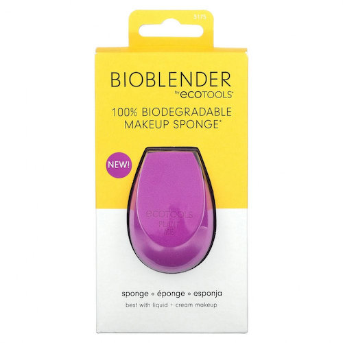 EcoTools, Bioblender, 100% биоразлагаемый спонж для макияжа, фиолетовый, 1 спонж #1