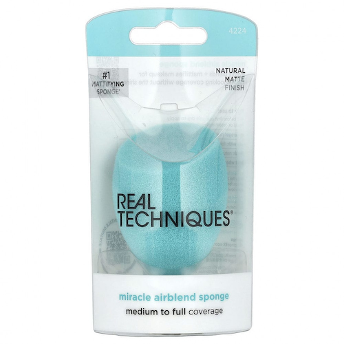 Real Techniques, Sponge +, Miracle Airblend Sponge, с антимикробной добавкой, шаг: Смесь, 1 спонж #1