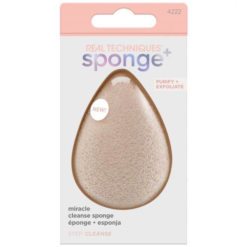 Real Techniques, Sponge +, Miracle Cleanse Sponge, с пробиотиками, шаг: Очищение, 1 спонж #1