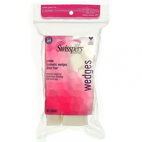 Swisspers, Jumbo, косметические клиновидные спонжи, 16 штук #1