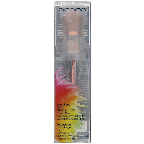 Denco, Кисть для макияжа всего лица 3 в 1, 1 шт. #1