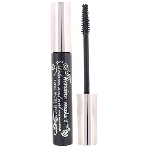 KissMe, Heroine Make, Volume & Curl, водостойкая туш для объемных и закрученных ресниц, оттенок 01 «Супер-черный», 6 г (0,21 унции) #1