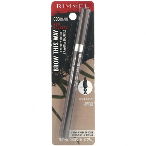 Rimmel London, Карандаш для бровей Brow This Way, 003 темно-коричневый, 0,25 г #1