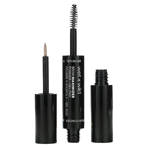 wet n wild, Brow Maximizer, пудра + гель Duo, нейтральный коричневый, пудра - 0,8 г (0,02 унции), гель - 3,5 мл (0,11 жидк. Унции) #1