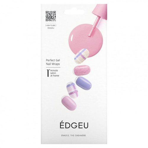 Edgeu, Гелевые обертывания для ногтей Perfect, ENT312, кашемир, набор из 16 полосок #1