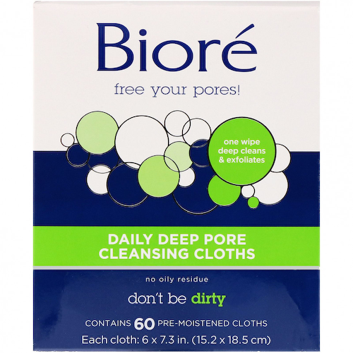 Biore, Влажные салфетки для ежедневного глубокого очищения пор, 60 шт. #1