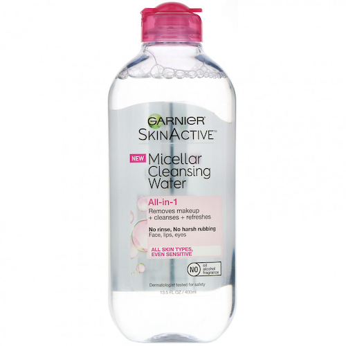 Garnier, SkinActive, мицеллярная очищающая вода, средство для снятия макияжа «все в 1», для всех типов кожи, 400 мл #1