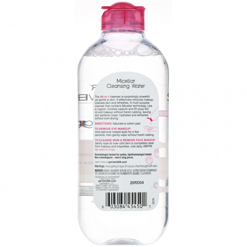 Garnier, SkinActive, мицеллярная очищающая вода, средство для снятия макияжа «все в 1», для всех типов кожи, 400 мл #1