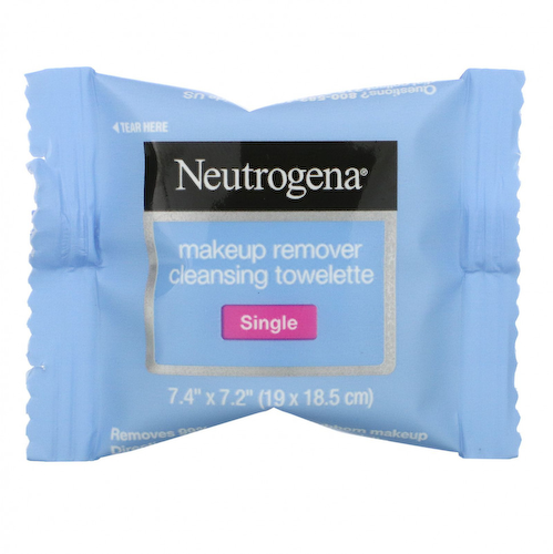 Neutrogena, очищающие салфетки для снятия макияжа, одиночные, 20 влажных салфеток #1