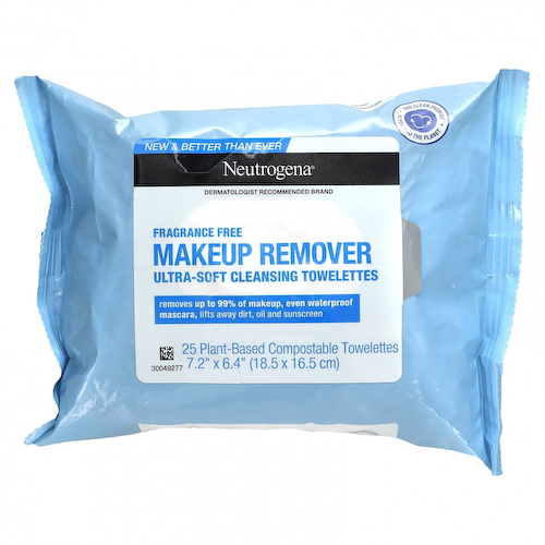 Neutrogena, Очищающие салфетки для снятия макияжа, без отдушек, 25 предварительно увлажненных салфеток #1