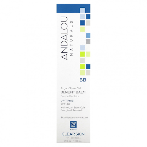 Andalou Naturals, BB бальзам со стволовыми клетками арганы, для чистой кожи, SPF 30, без оттенков, 58 мл (2 жидк. Унции) #1