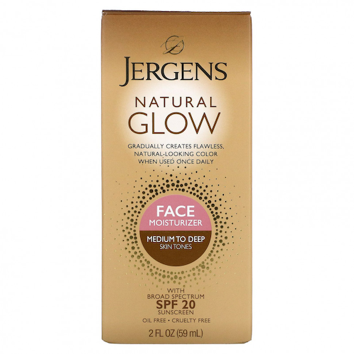 Jergens, Natural Glow, увлажняющее средство для лица, SPF 20, от средних до темных оттенков кожи, 59 мл (2 жидк. унции) #1