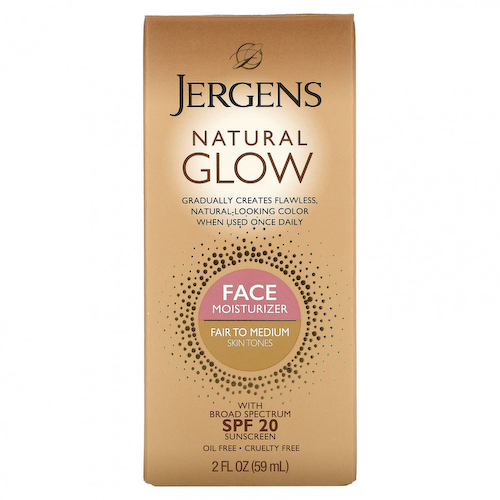 Jergens, Увлажняющее средство Natural Glow для ежедневного ухода за лицом, SPF 20, оттенок Fair to Medium, 59 мл #1