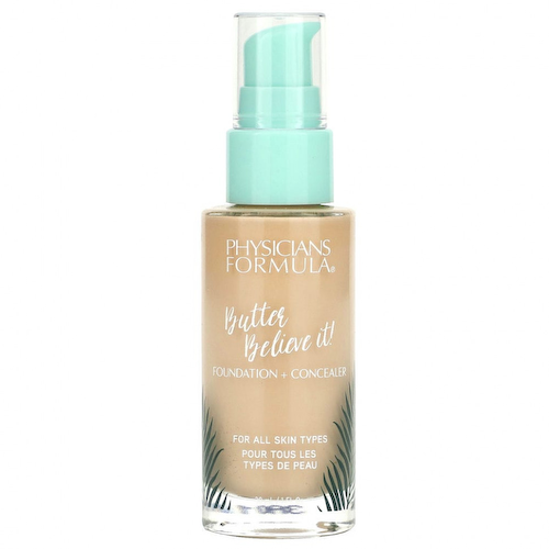 Physicians Formula, Butter Believe It, тональная основа + консилер, светлый, 30 мл (1 жидк. Унция) #1