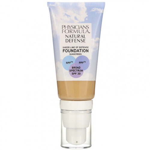 Physicians Formula, Основа Natural Defense, SPF 30, средний, 1 жидкая унция (30 мл) #1