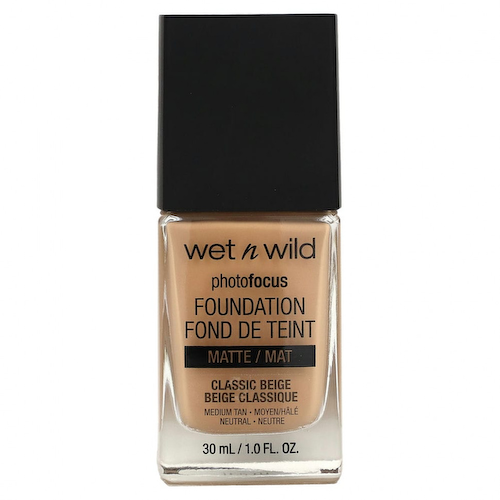 wet n wild, PhotoFocus Foundation, классический бежевый, матовый, 30 мл (1,0 жидк. Унции) #1