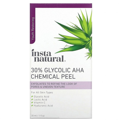 InstaNatural, химический пилинг с 30% гликолевой кислотой АГК, 30 мл (1 жидк. унция) #1