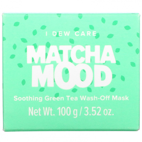 I Dew Care, Matcha Mood, успокаивающая смываемая маска для лица с зеленым чаем, 100 г (3,52 унции) #1