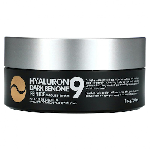 Medi-Peel, Hyaluron Dark Benone 9, пептидные ампульные патчи для глаз, 60 патчей #1