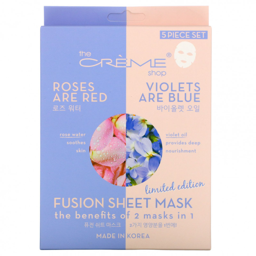 The Creme Shop, Fusion Beauty, тканевая маска с розами и красными фиалками, 5 шт., 125 г (4,40 унции) #1
