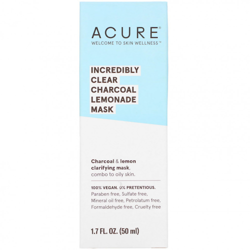 Acure, Incredibly Clear, косметическая маска с углем и лимоном, 50 мл (1,7 жидк. унции) #1