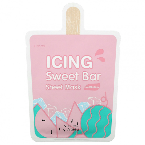 A'Pieu, Тканевая маска Icing Sweet Bar, с арбузом, 1 шт., 21 г (0,74 унции) #1