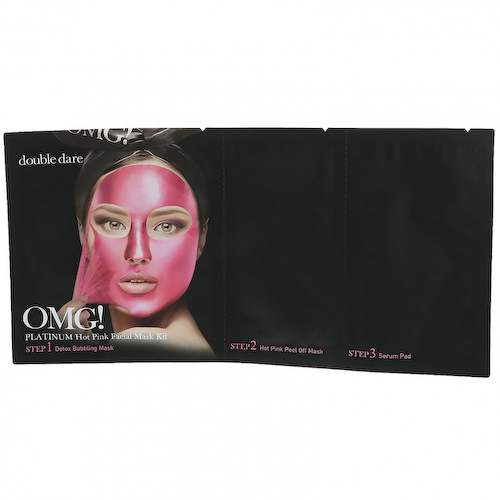 Double Dare, OMG!, Platinum Hot Pink Facial Mask Kit, 1 Kit #1