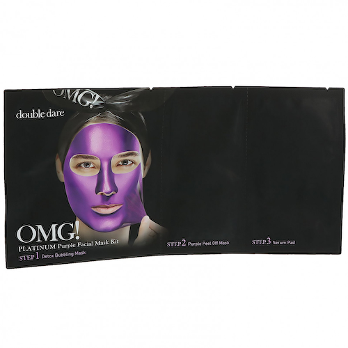 Double Dare, OMG!, Platinum Purple Facial Mask Kit, 1 Kit #1